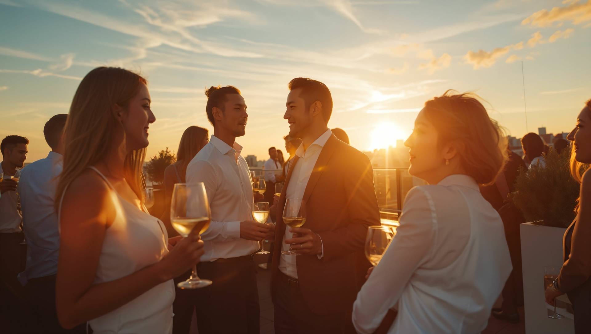 Elegante Abendveranstaltung bei Sonnenuntergang | Event Zelt

